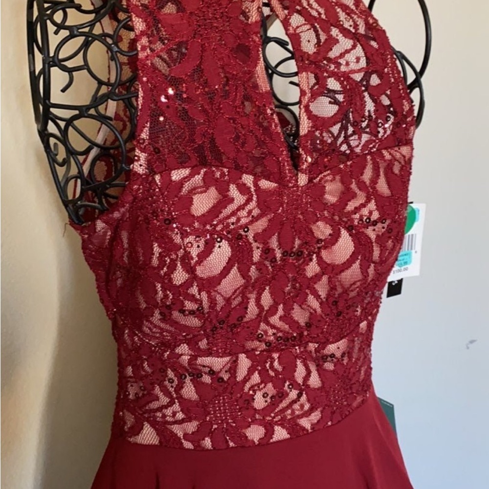 Elegant Red Lace Dress